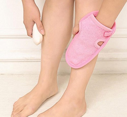 3PCS Bathing Mittens Shower Soft Skin Care Face Body Wash Massage Spa Mitt for Adult and Kids(Color Random)