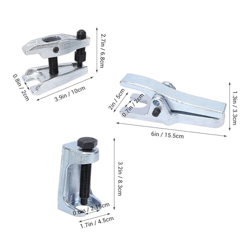 3 Pcs Ball Joint Separator Set, Tie Rod End Extractor Kit with Tie Rod Remover and Press Style Puller, for Front Wheel Drive Vehicles