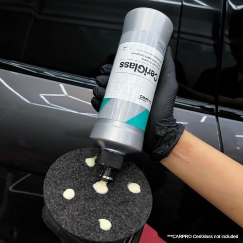 CARPRO GlassCUT Glass Polishing Pad - Polish Glass Scratches Etching, Remove Waterspots, Correct and Clean Damaged Windshield & Window Glass - Aggressive Rayon Heavy Pad - 3" (1 Pack) - size: 3 inch (Pack of 1)