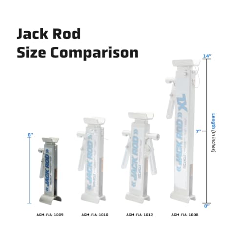 AGM Jack Rod Support Bar – 3.5 Ton Dual Lever | Jack support bar, dual-lever lock, 14-inch travel, floor jack accessory - size: 3.5 Ton Dual Lever