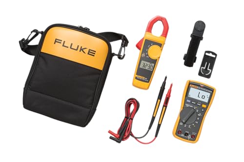 Fluke 117/323 Kit Multimeter and Clamp Meter Combo Kit For Residential And Commercial Electricians, AC/DC Voltage, AC Current 400 A, Includes Test Leads, TPAK And Carrying Case