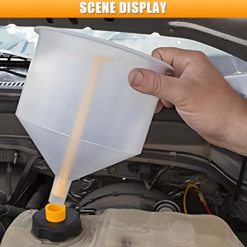 No-Spill Coolant Funnel Kit with Coolants Tester, Spill-Proof Coolant Filling Funnel Radiator Flush Kit with Adapters, Universal Radiator Bleeder Funnels Fill Kit for Most Cars (15PCS&Tester) - color: 15PCS&Tester