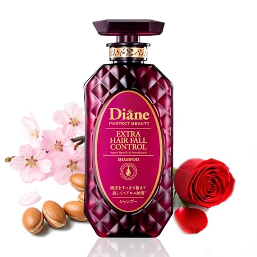 Moist Diane Hair Thickening Shampoo for Men & Women, Anti Hair Loss Shampoo for Thinning Hair with Keratin, Argan Oil, Marine Protein, Ginseng& Wasabi Extract from Japan 15.2 Fl Oz HAIR FALL CONTROL