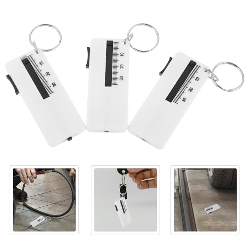 Ciieeo 3pcs Car Tire Thread Depth Gauge Abs Material Precise Measurement Tool for Accurate Tire Tread Inspection