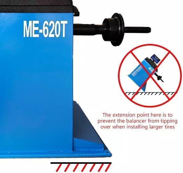 ME-T500 2.0 HP 24" Tire Changer Machine and ME-B620 Wheel Balancer Tire Changing and Repair Equipment with Precision Balancing Combo for Auto Shops Tire Centers - color: Blue500+620