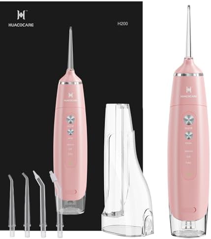 Water Flosser Equipped with Two Water Tanks for Home and Travel,3 Modes Dental Oral Irrigator,Portable,IPX7 Waterproof,Powerful Battery Life, Water Dental Flossers for Teeth (Pink)