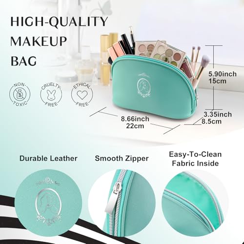 Color Nymph All In One Makeup Kit, Makeup Gift Set for Beginners Teenager Girls with Eyeshadow Palette Blush Lipstick Lip Pencil Eye Pencil Brush Mascara Portable Bag