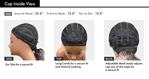 Sensationnel Half Wig Instant Weave Curls Kinks N Co Money Maker (1B)