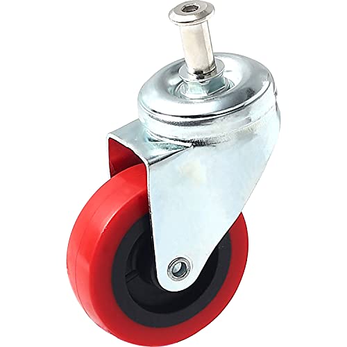 12 Pack Heavy-Duty 2" LOW PROFILE Swivel Caster Wheel for Creeper Service Cart Stool Post Mount - size: 12 Pack