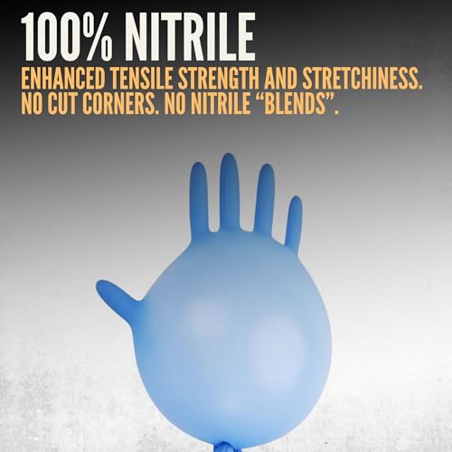 Cestus 5 Mil Nitrile Gloves Disposable Latex Free, Chemical Resistant, Mechanic, Food Prep, Tattoo, Cleaning, Bulk - size: Medium, style: Case of 1000