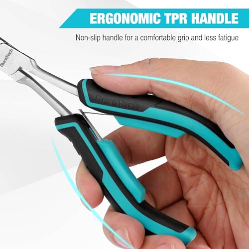 DURATECH 7" Long Reach Needle Nose Pliers, Extra Long Nose Pliers | Smooth Jaws, Jewelry Making, Wire Bending, Small Object Gripping, NARROW Space - style: 1PC