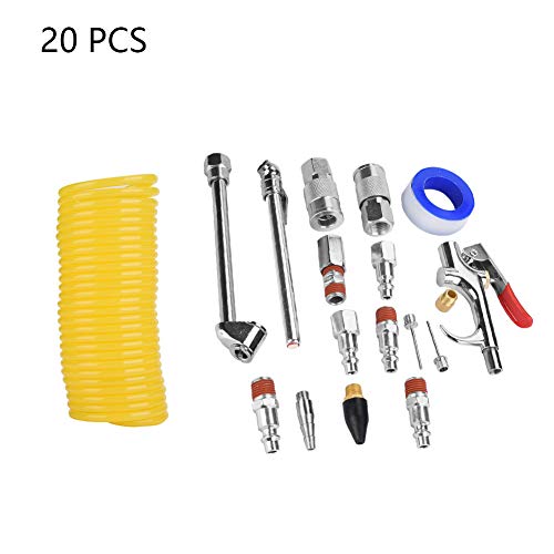 20Pcs Compressor Fittings Kit, Easy, Purpose Pneumatic Tools, for Automotive Repairing, Maintenance,