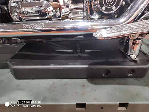 SLMOTO Motorcycle Oil Drain Pan Fit for Harley Road King FLHR FLHX | Black motorcycle oil drein pan low profile oil drain pan garage waste fluid collection oil drain pan tool for drain pan. - size: Black