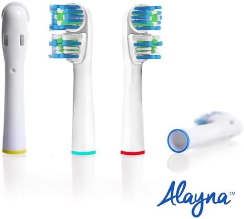 Replacement Brush Heads Compatible with OralB Braun- Best Double Clean, Pack of 12 Electric Toothbrush Replacement Heads- for Oral B Pro, 1000, 8000, 9000, Adults, Kids, Vitality, Dual Plus!