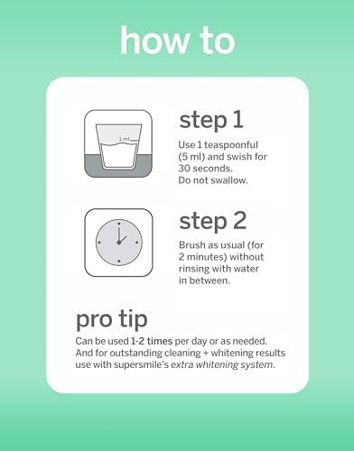 Supersmile Extra Whitening Pre-Rinse - Clinically Formulated Pre-Brush Dental Mouthwash, 16 Fl. Oz (1-Bottle)