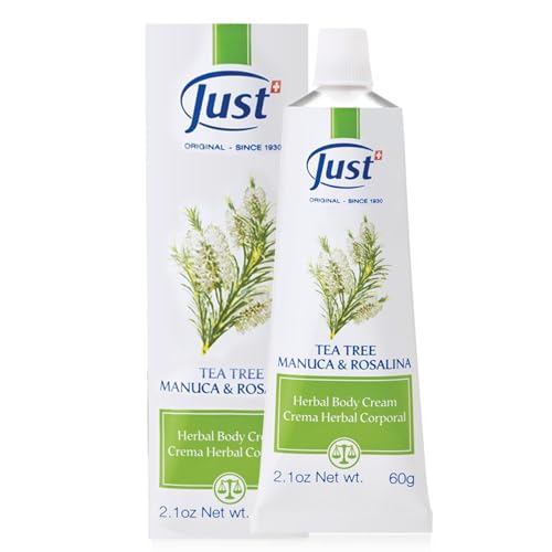 Swiss Just Tea Tree Oil, Manuka Honey Wound Care, and Rosalina Herbal Cream 60g. The solution to Athlete's Foot, Ease Insect Bites, Promotes Skin Regeneration. Tea Tree Foot Cream for Dry Cracked Feet