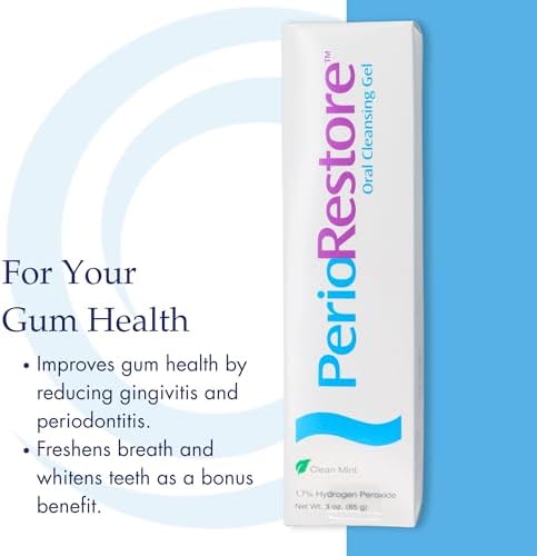 Perio Restore Gel 3 Ounce Tube; 1.7% Hydrogen Peroxide Oral Cleansing Treatment Gel. Mint Flavor