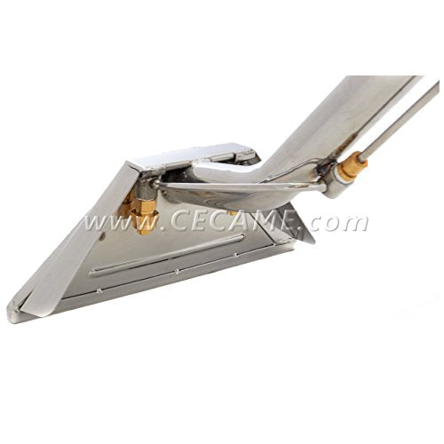 Carpet Cleaning Wand 12" 2-Jet 1.5" Tube S-Bend Stainless Steel Solution Line for Truckmounts & Portables