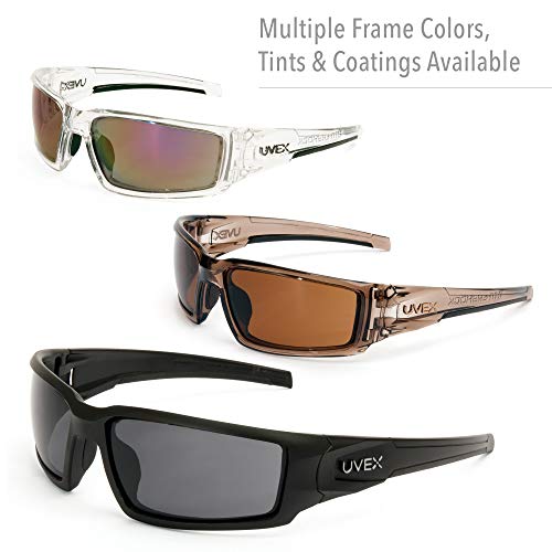Honeywell Uvex Hypershock Safety Glasses, Black Frame with SCT-Blue Lens & HydroShield Anti-Fog Coating (S2951HS)