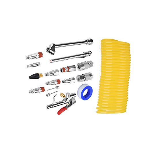Air Compressor Fittings Kit 20Pcs Set Purpose Pneumatic Tools with Easy for Automotive Repairing and Maintenance