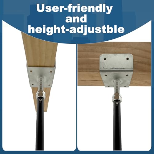 4 Pack U-Shaped Floor Jack for 4x2, 4x4, 4x6 Joists - Adjustable Steel Telepost with U-Head, Mini Screw Jack, Post Jack.11-15 Inch Adjustment Range - size: 11-15