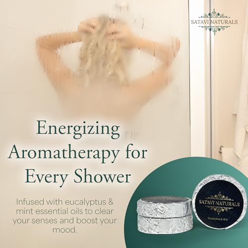 The Early Riser Self Care Kit - Includes Steam Eye Mask, Aromatherapy Shower Steamers, 24K Gold Eye Masks, Eucalyptus Mint Sugar Scrub - Morning Relaxation & Self Care Gifts for Women