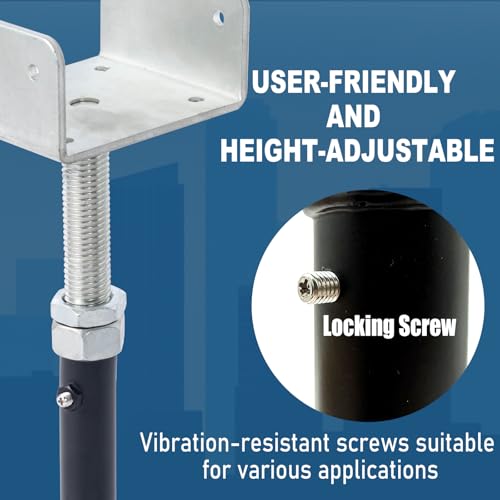 4 Pack U-Shaped Floor Jack for 4x2, 4x4, 4x6 Joists - Adjustable Steel Telepost with U-Head, Mini Screw Jack, Post Jack.6-9 Inch Adjustment Range. - size: 6-9