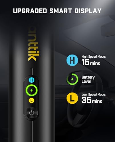 Fanttik Slim V10 Mate Cordless Car Vacuum, 4-in-1 Portable Mini Handheld Vacuum, 17000pa Suction Power, Upgraded Smart Display, 2 Suction Modes for Car, Office Desk, Keyboards