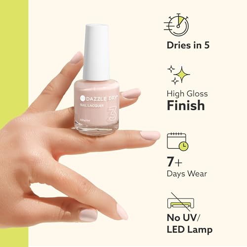 Dazzle Dry Nail Lacquer (Step 3) - Lotion, Please! - A light powder blue with gray undertones. Full coverage cream. (0.5 fl oz)