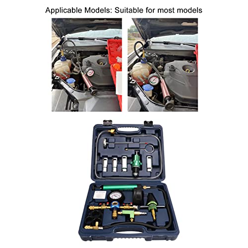 Coolant System Vacuum Refill Kit, Radiator Pressure Leak Tester Antifreeze Filler with Universal Fitting, Lightweight Portable Toolbox for Most Vehicles