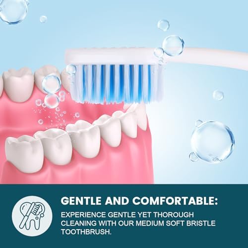 Navona 150 PCS Premium Individually Wrapped Bulk Toothbrush Pack, Disposable Toothbrushes, Kids Toothbrush, Medium Soft Bristle Toothbrushes, Ergonomics Handle, Perfect for Travel Hotel Donation