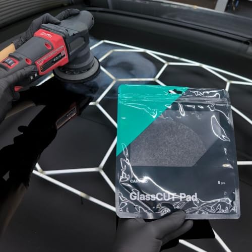 CARPRO GlassCUT Glass Polishing Pad - Polish Glass Scratches Etching, Remove Waterspots, Correct and Clean Damaged Windshield & Window Glass - Aggressive Rayon Heavy Pad - 3" (1 Pack) - size: 3 inch (Pack of 1)