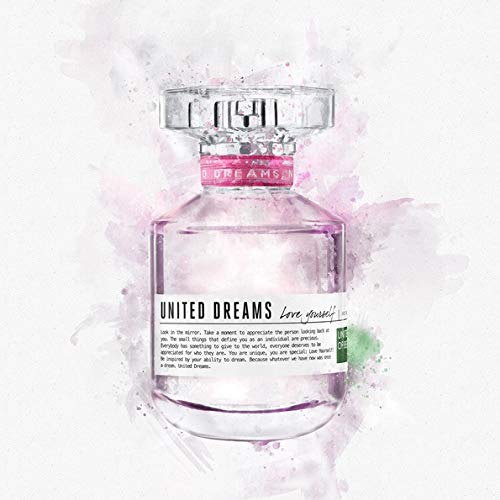 Benetton United Dreams Love Yourself Eau de Toilette Spray for Women, 2.7 Ounce