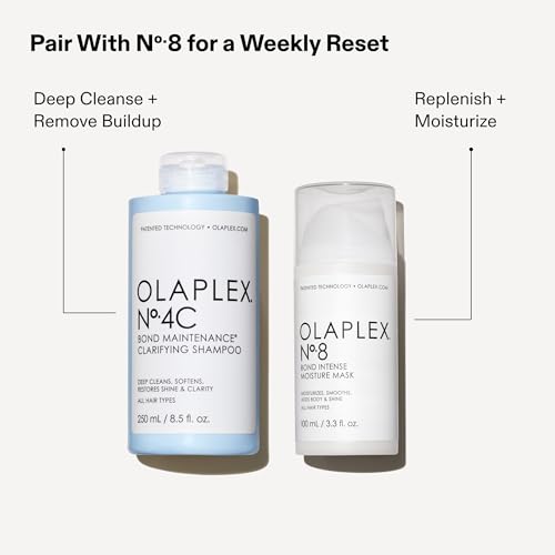Olaplex Nº.4C Bond Maintenance Clarifying Shampoo, Deep Cleans, Softens, Restores Shine, & Clarity, For All Hair Types Experiencing Product Buildup or Excess Oil, 1 Liter