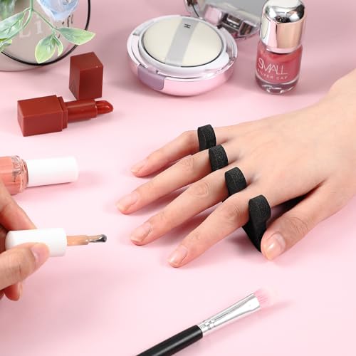 Mumufy 500 Pcs (250 Pairs) Toe Separators Pedicure Tool Kit Soft Toe Spacers for Pedicures Spreaders Finger Dividers for Women Men Feet Nail Toenails Art Painting Polish Spa(Black)