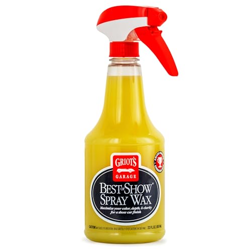 Griot's Garage Best of Show Spray Wax for Car Detailing, Works on Paint Protection Films and Ceramic Coatings, Provides Long-Lasting Coverage Between Uses, 10968, 22oz