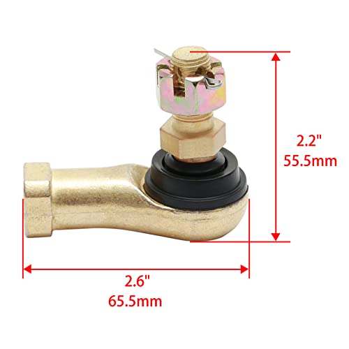 Tie Rod End Kit, Compatible With 00-12 Yamaha Big Bear 400, 04-06 Bruin 350 | Fit for 03-06 Kodiak 400 / 450, 07-12 Grizzly 350 / 400 / 450, 06-10 Wolverine 350 / 450 Ball Joint Set ATV UTV Accessories - size: 2000-2012 Yamaha Big Bear 400