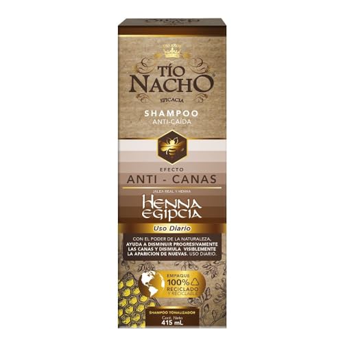 Tio Nacho Tío Nacho Efecto Anti-Canas, Shampoo Anti-Caída con Henna Egipcia