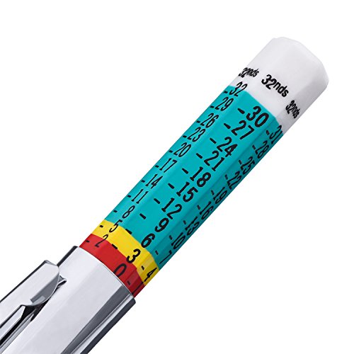 Xuhal 20 Packs Tyre Tread Depth Gauge Color Coded Tire Depth Gauge Tool Tire Tread Accurate Measurement Tools