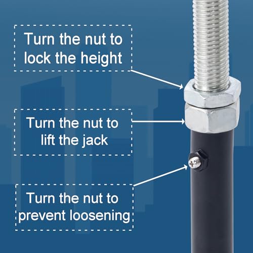4 Pack U-Shaped Floor Jack for 4x2, 4x4, 4x6 Joists - Adjustable Steel Telepost with U-Head, Mini Screw Jack, Post Jack.11-15 Inch Adjustment Range - size: 11-15