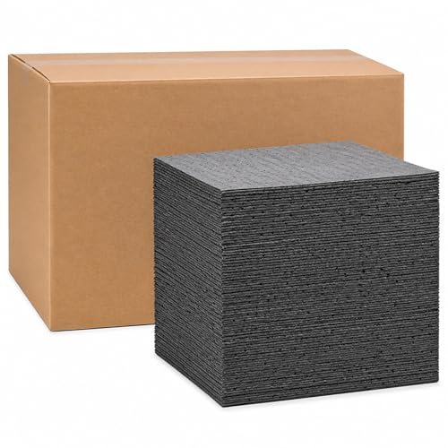 100 Pcs Oil Absorbent Pads Bulk Heavy Weight Dimpled Garage Absorbing Pad Water Absorbent Mat Trimmable Oil Spill Mat for Garage Floor Workshop Auto Fluid Cleanup (15 x 19.7 Inch,Gray) - color: Gray, size: 15 x 19.7 Inch