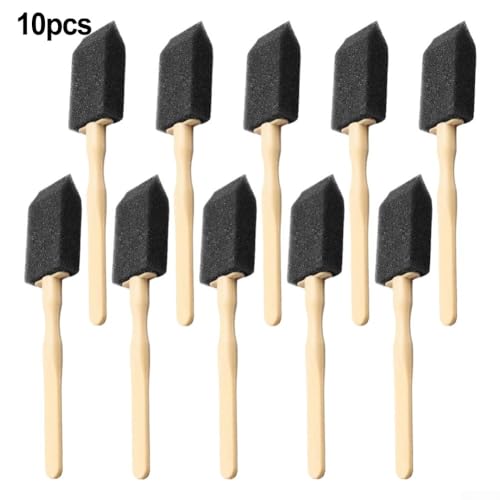 Car Air Vent Cleaning Brush Set Soft Sponge Detailing Tool for Dashboard AC Vents Dust Removal Black 14cm(10Pcs) - size: 10Pcs
