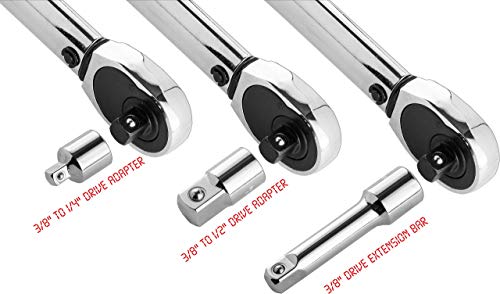 EPAuto 3/8-Inch Drive Click Torque Wrench 10-80 Ft-lb./ 13.6-108.5 Nm | 3/8-Inch Drive Click Torque Wrench 10-80 ft-lb. / 13.6-108.5 Nm 1.5" Wx1 Dx14.5 H - size: 3/8 Inch Drive (10-80 ft.-lb.)