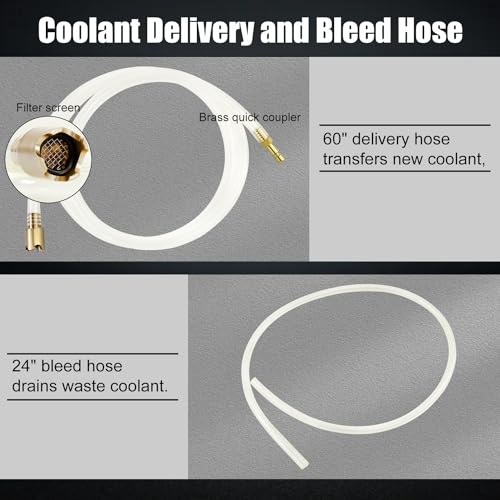 Coolant Vacuum Refill Kit, Cooling System Radiator Vacuum Purge & Fill Tool Set, Automotive Coolant Filler with Universal Adapter Hoses for Car Motorcycle Truck Airlift Use Red - color: Red Case