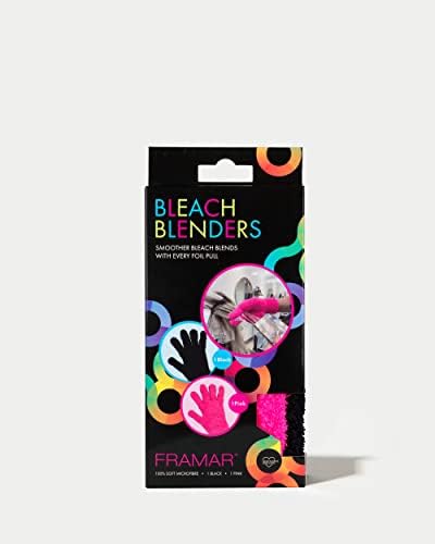 FRAMAR Bleach Blender Microfiber Gloves For Hair Dye – Hair Color Gloves, Microfiber Mitt For Cleaning, Hairstylist Essentials, Hair Salon Supplies, Extra Absorbent On Bleach – 2 Pack