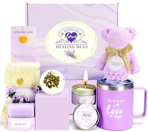 Self Care Get Well Soon Gifts for Women - Spa Care Package for Recovery, Birthday, Sympathy, Thinking of You - Gift Basket for Mom, Wife, Friend, Sister, Her, Encouragement Gift Box