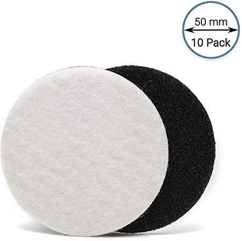 GLASS POLISH PRO Rayon Felt Polishing Pads 2” (50mm) - Pack of 10 | For Cerium Oxide Glass Polishing, Scratch Removal, Plastic & Headlight Restoration, Metal Polishing & Clear Coat Finishing - style: 2" (10 Pads)
