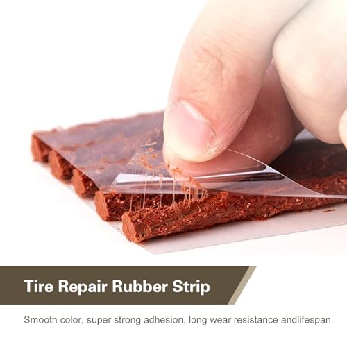 22 PCS Tire Repair Kit, Tire Patch Kit with 15 Rubber Plugs, 2 T-Handles, 5 Rubber Nails, Flat Tires Puncture Repair Tools, Flat Tires Emergency Repair Set for Car, Motorcycle, Truck, ATV - size: 22 PCS
