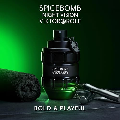 Viktor&Rolf - Spicebomb Nightvision Eau de Toilette Spring Gift Set - Woody & Spicy - Cologne for Men - With Notes of Citrus & Tobacco - Full Size, 3 Fl Oz & Travel Size, 0.68 Fl Oz
