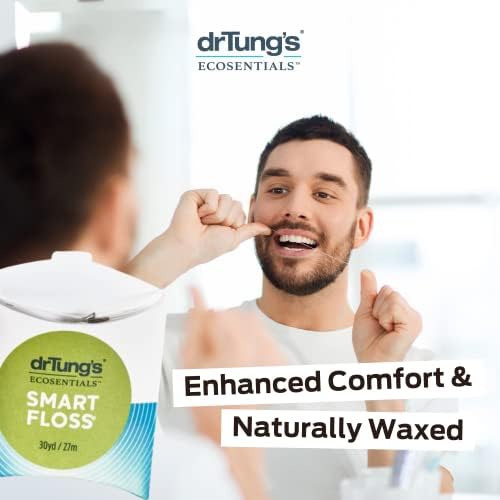 DrTung's Smart Floss, 30 yds, Dental Floss - Natural Cardamom Flavor Colors May Vary (3 Pack)